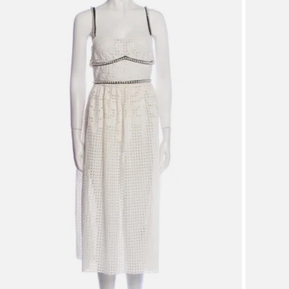 NWT Dylan Lex neutral square neck line midi length dress size US XL - Picture 9 of 11